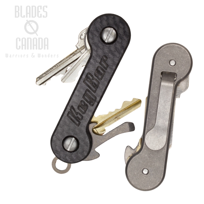 KeyBar Aluminum/Carbon Fiber 265 with Stonewash Clip (image for) KeyBar Aluminum/Carbon Fiber 265 with Stonewash Clip