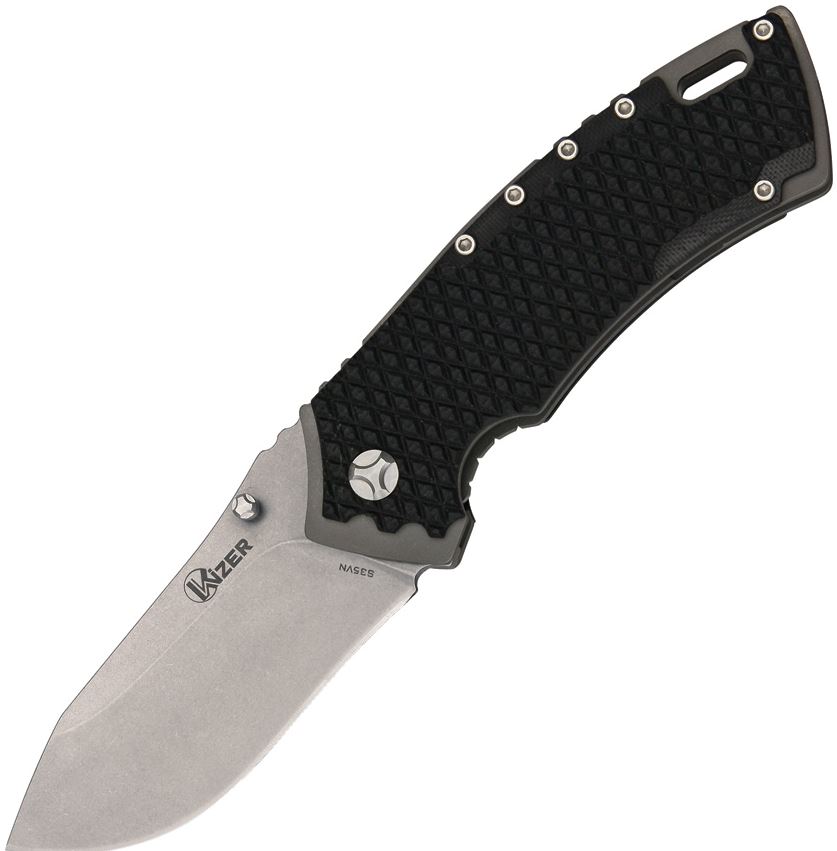 Kizer 4411 Folding Knife, CPM S35VN, Titanium G10 Black, 4411
