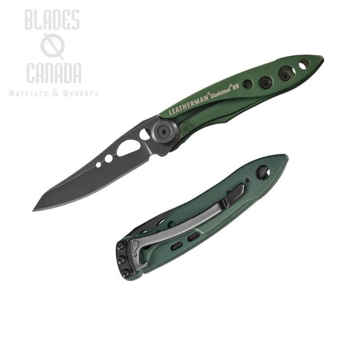 Leatherman Skeletool KB FOlding Knife, 420HC Black, OD Green, 833161