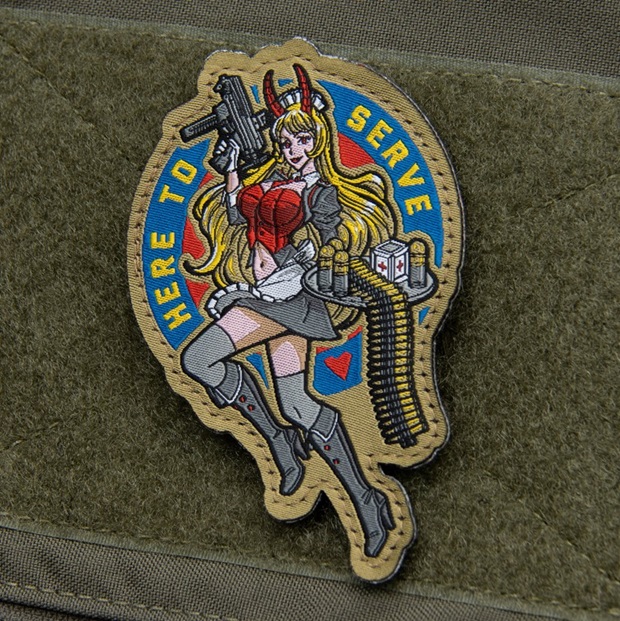 Mil-Spec Monkey Patch - Here to Serve Anime - Full Colour