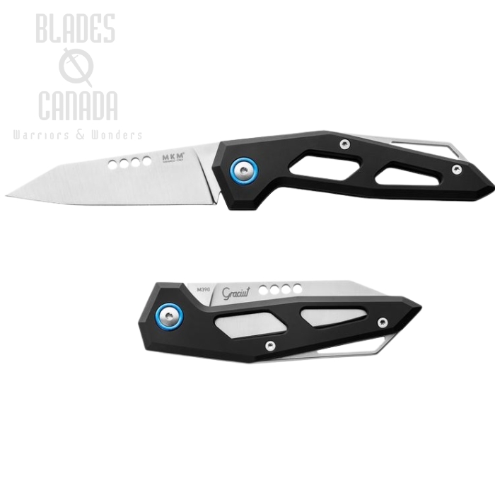 MKM Maniagio Knives EDGE M390 Black Aluminum Slipjoint EG-ABK (image for) MKM Maniagio Knives EDGE M390 Black Aluminum Slipjoint EG-ABK