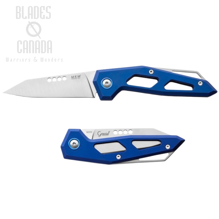 MKM Maniagio Knives EDGE Slipjoint Folding Knife ,M390 Steel, Blue Aluminum, Slipjoint EG-ABL (image for) MKM Maniagio Knives EDGE Slipjoint Folding Knife ,M390 Steel, Blue Aluminum, Slipjoint EG-ABL