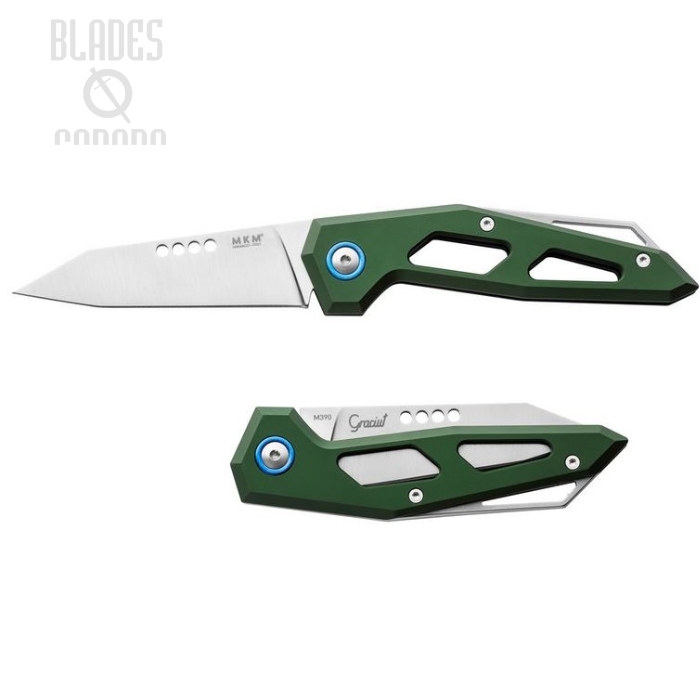 MKM Maniagio Knives EDGE, M390 , Green Aluminum Slipjoint EG-AGR (image for) MKM Maniagio Knives EDGE, M390 , Green Aluminum Slipjoint EG-AGR