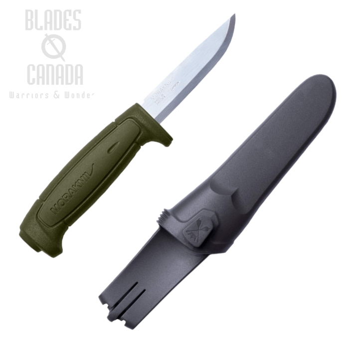 Morakniv Basic 511 Fixed Blade Knife, Carbon, Military Green, 12809