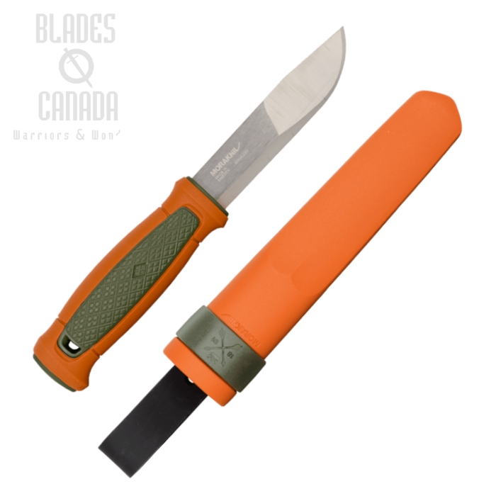 Morakniv Kansbol Hunting Fixed Blade Knife, Stainless, Burnt Orange & Olive Green, 14236