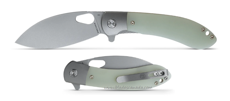 Vosteed Nightshade Flipper Folding Knife, Elmax SW, G10 Jade w/Titanium Bolster, NSK003