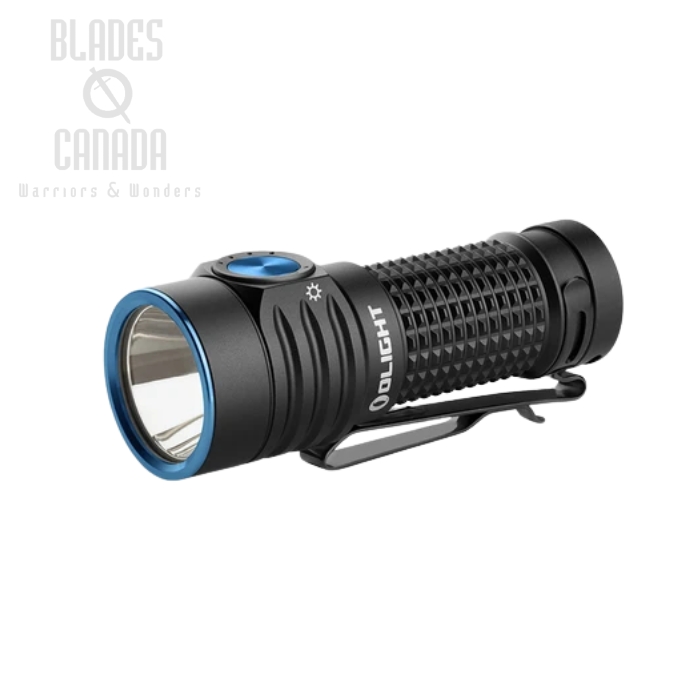 Olight Baton Turbo Compact Long-Range Beam Flashlight, Black - 1000 Lumens