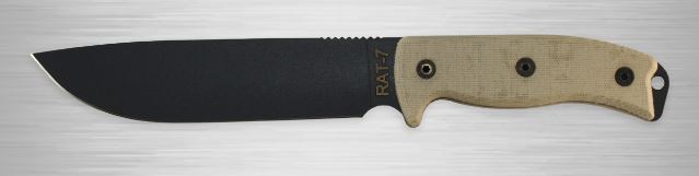 OKC RAT7 Fixed Blade Knife, 1095, MOLLE Compatible Sheath, 8604