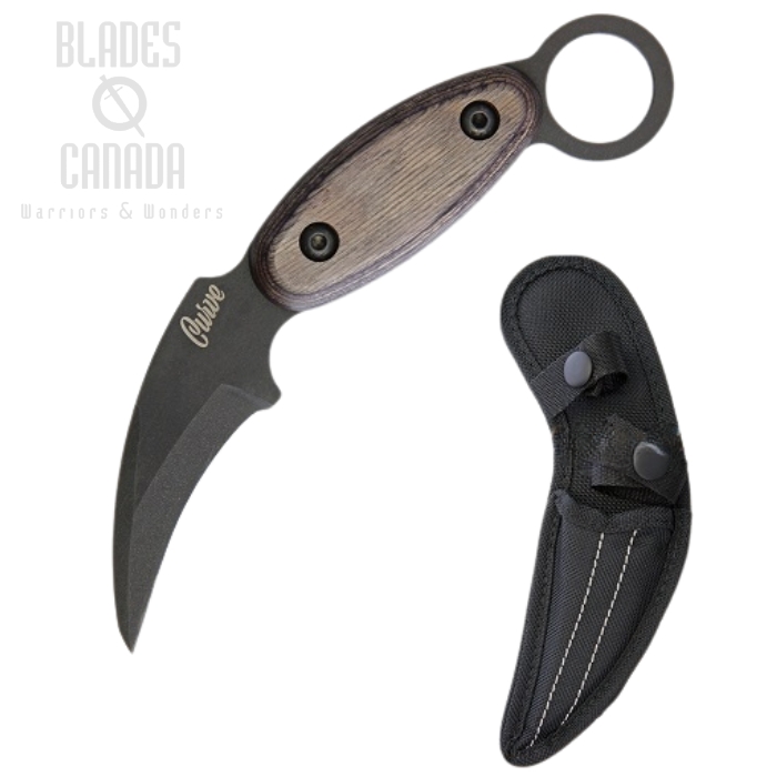 OKC Curve Karambit Fixed Blade Knife, Carbon Steel, Nylon Sheath, 8701 (image for) OKC Curve Karambit Fixed Blade Knife, Carbon Steel, Nylon Sheath, 8701