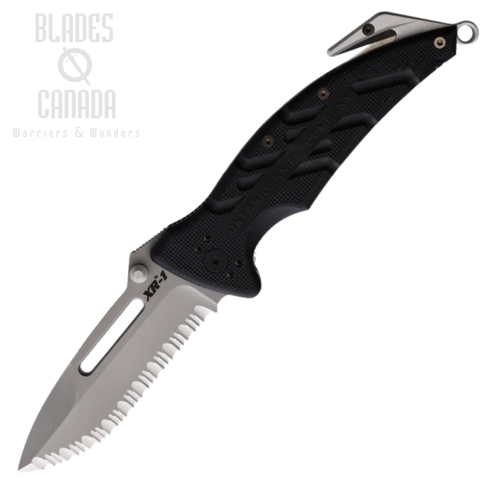 OKC XR-1 Folding Knife, N690 Serrated, Zy-Ex Black Handle, ON8764 (image for) OKC XR-1 Folding Knife, N690 Serrated, Zy-Ex Black Handle, ON8764