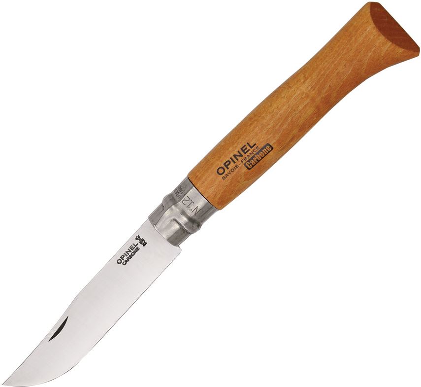 Opinel No.12 Folding Knife, Carbon Steel, Beechwood