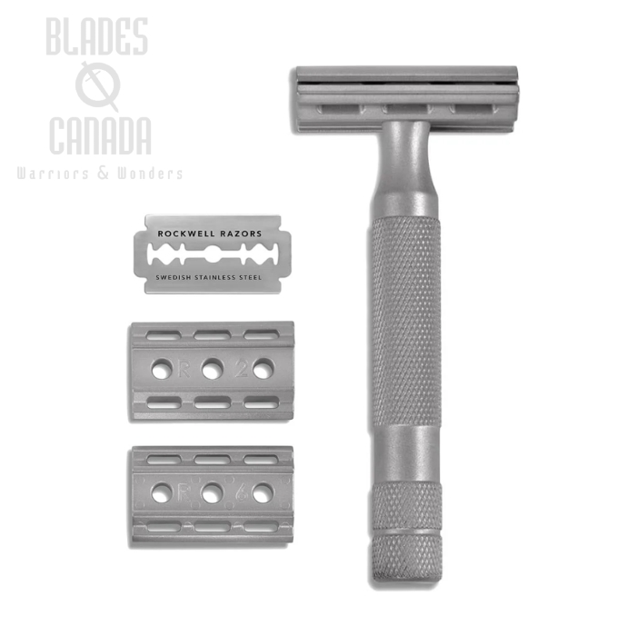 Rockwell Razors 6S Adjustable Safety Razor, Stainless Steel Matte, 153503