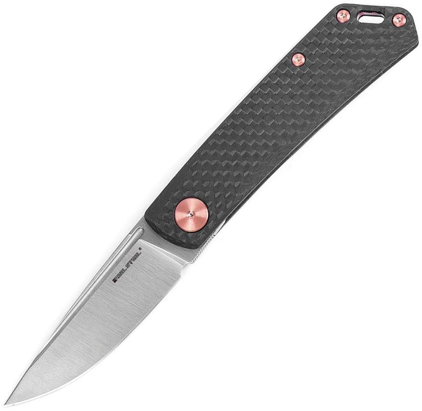 Real Steel Luna Premium Slip Joint Folding Knife, S35VN, Carbon Fiber, 7005 - Click Image to Close