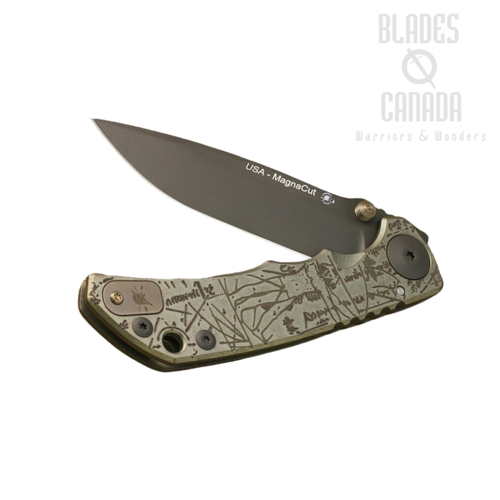 Spartan Blades Harsey Special Edition Folding Knife, Magnacut Black, Divinci's Vitruvian Man