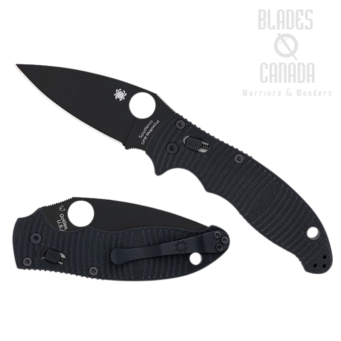 (Coming Soon) Spyderco Manix 2 Salt Folding Knife, CPM MagnaCut Black, G10 Black, C101GMCBKP2