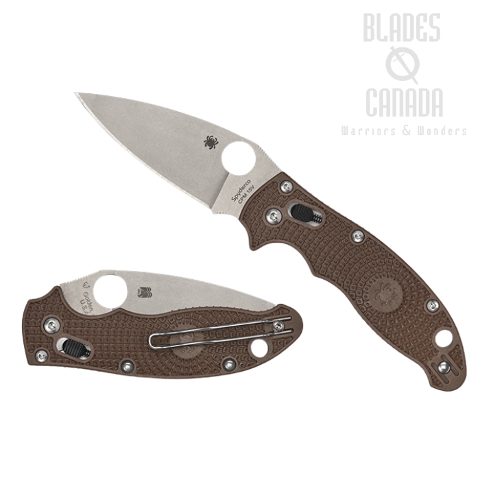 (Coming Soon) Spyderco Manix 2 Lightweight Folding Knife, CPM 15V, FRCP Brown, Sprint Run, C101PBN15V