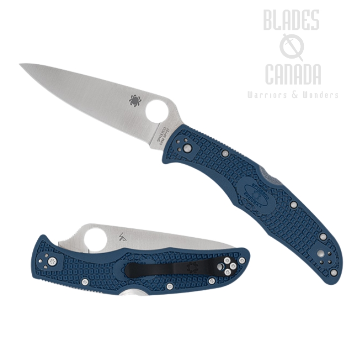 (Coming Soon) Spyderco Endura 4 Folding Knife, CPM SPY27, FRN Cobalt Blue, C10PCBL