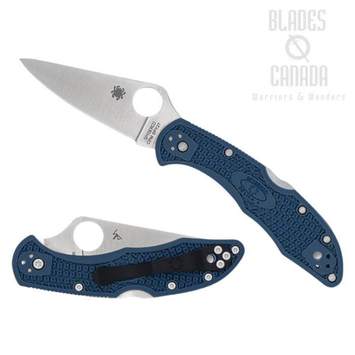 (Coming Soon) Spyderco Delica 4 Folding Knife, CPM SPY27, FRN Cobalt Blue, C11PCBL