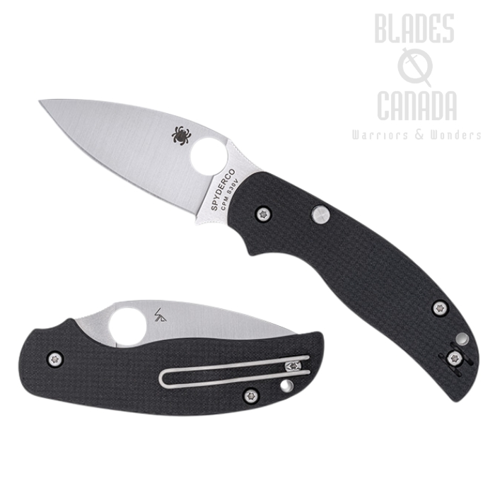 (Coming Soon) Spyderco Sage 6 Button Compression Folding Knife, CPM S30V, Carbon Fiber, C123CFBCLP