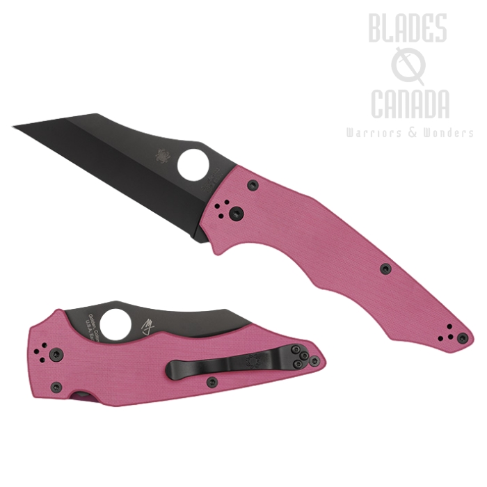 (Coming Soon) Spyderco YoJumbo Folding Knife, CPM S30V Black, G10 Pink, Sprint Run, C253GPNBKP