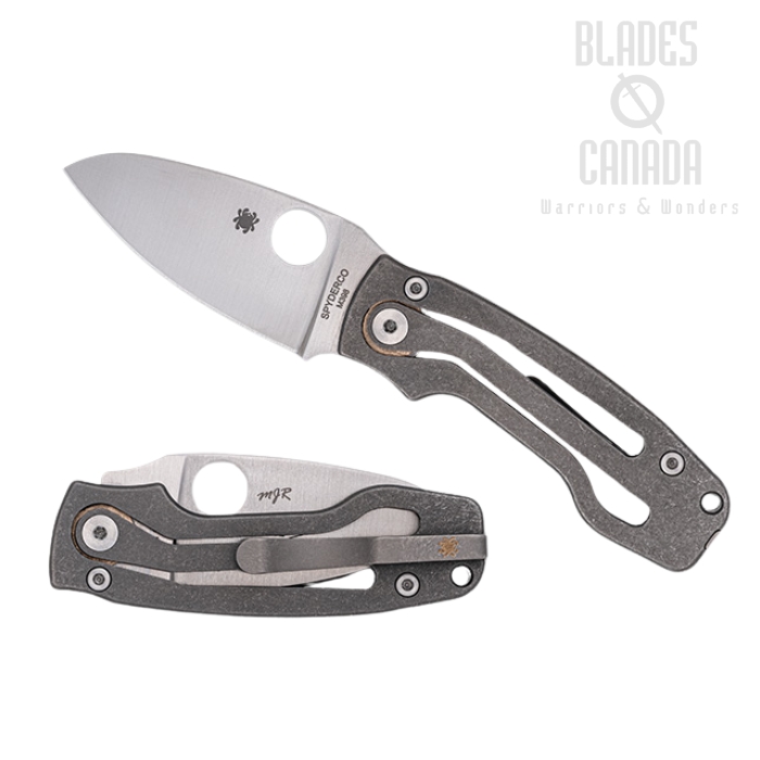 (Coming Soon) Spyderco PITS 2 SlipIt Folding Knife, M398, Titanium, C269TIP