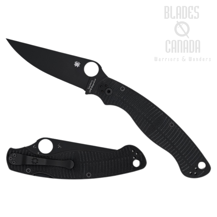 (Coming Soon) Spyderco Military 2 Salt Folding Knife, MagnaCut Black, G10 Black, C36GMCBKP2