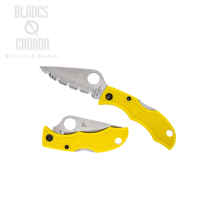 Spyderco LadyBug 3 Salt Folding Knife, H2 Steel, FRN Yellow, LYLS3