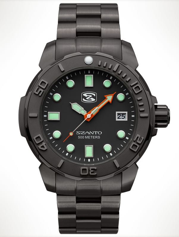 Szanto 5122 Dive Series Steel Bracelet - Black