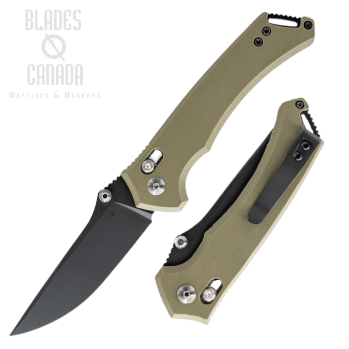 TOOR Draper Crossbar Lock Folding Knife, CPM MagnaCut Black, G10 OD Green, 33879 (image for) TOOR Draper Crossbar Lock Folding Knife, CPM MagnaCut Black, G10 OD Green, 33879