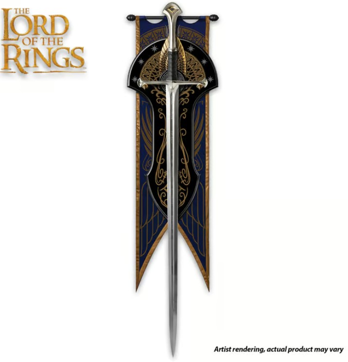 Lord Of The Rings Museum Collection Series Anduril Sword, 1060 Carbon Steel, UC3516