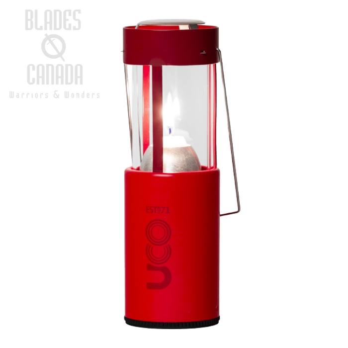 UCO Original Candle Lantern, Aluminum, Powder Coated, Volcano Red, L-C-STD VOLCANO