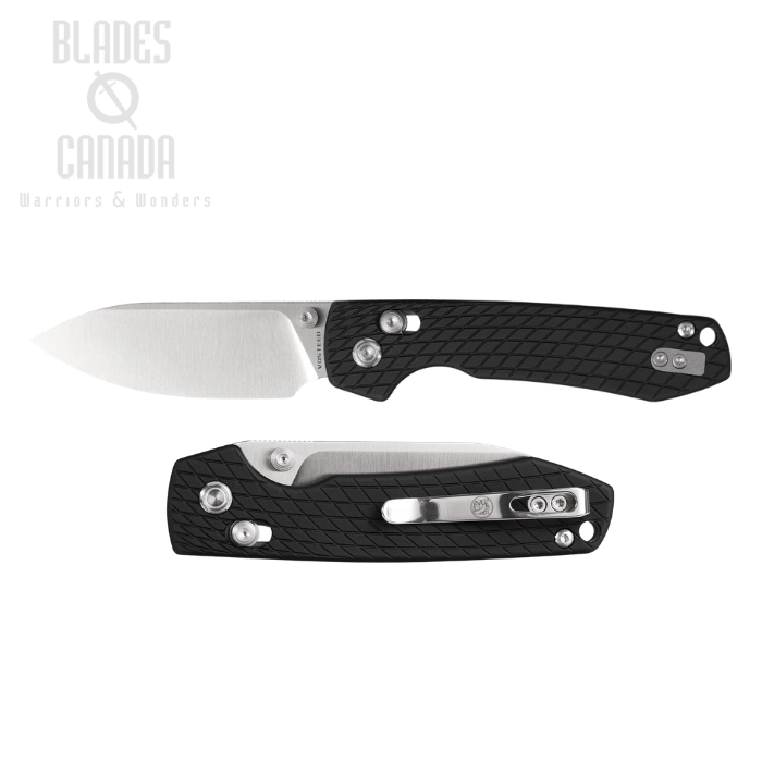 Vosteed Raccoon Crossbar Lock Folding Knife, Nitro-V Satin, Aluminum Black, A0538