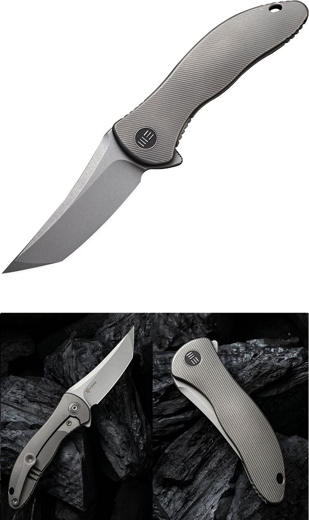 WE Knife Mini Synergy Flipper Framelock Knife, CPM 20CV, Titanium, 2012A
