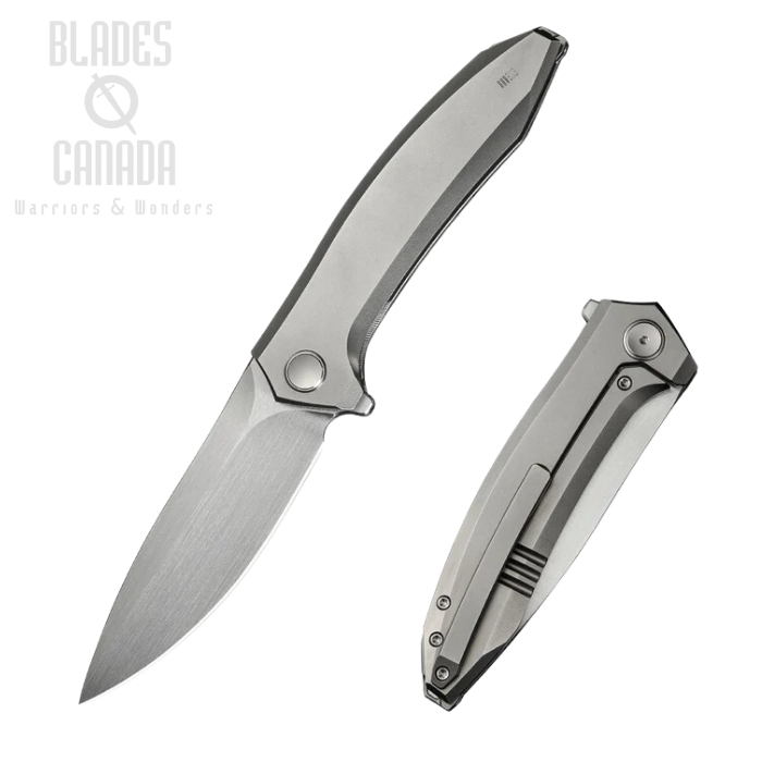 WE Knife Acuminal Flipper Folding Knife, Vanax, Titanium, WE23070-2