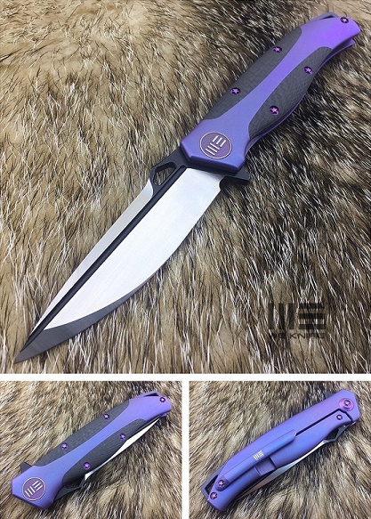 WE Knife 606CFA Framelock Folding Knife, S35VN, Carbon Fiber/Titanium Framelock - Click Image to Close