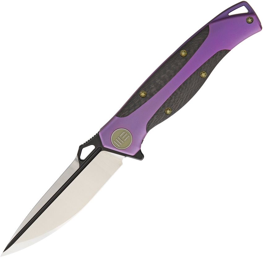 WE Knife 606CFD Flipper Framelock Knife, S35VN Two-Tone, Carbon Fiber/Titanium, 606CFD