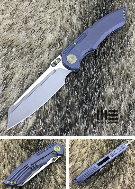 We Knife 620D Framelock Folding Knife, M390, Titanium Blue, 620D