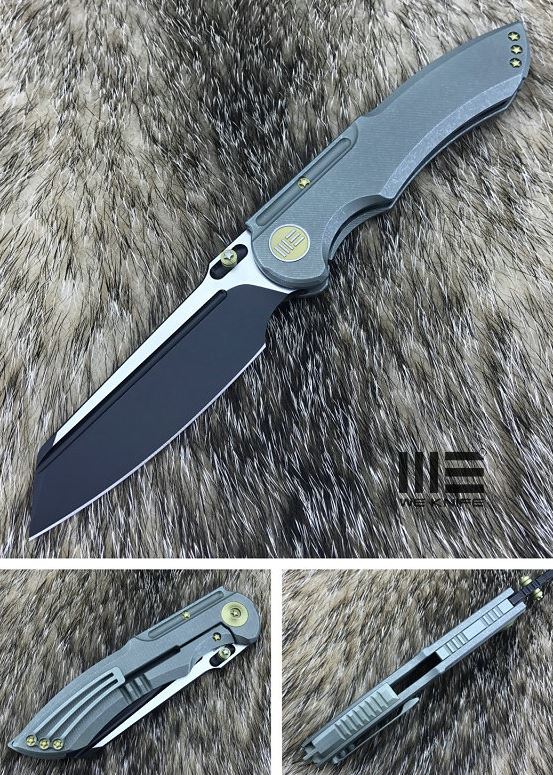 We Knife 620E Framelock Folding Knife, M390 Black, Titanium Green, 620E