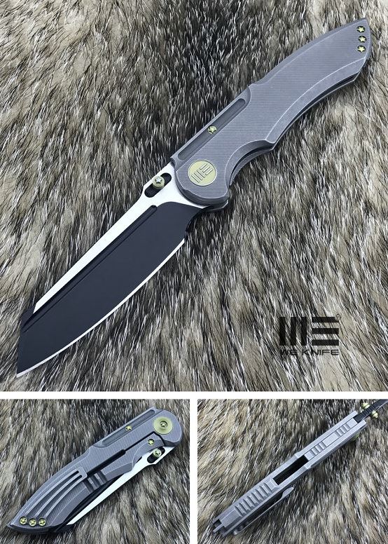 We Knife 620G Framelock Folding Knife, M390 Two-Tone, Titanium Grey, 620G