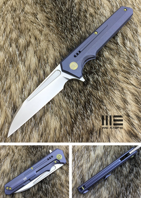 WE Knife 705A Talon Framelock Folding Knife, M390, Titanium Blue, 705A