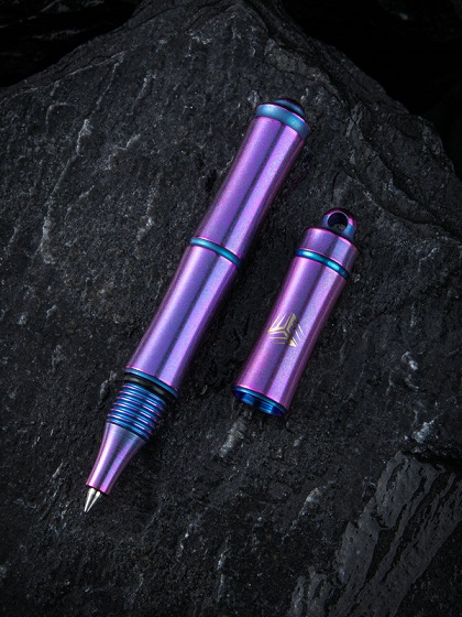 WE Knife TP-04D Syrinx Pen, Titanium Blue/Purple, TP-04D