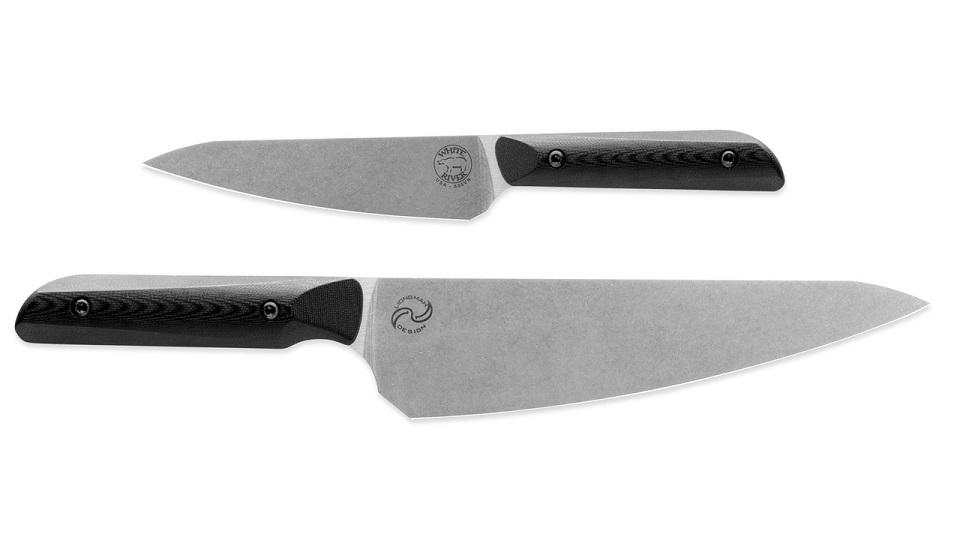 White River Liong Mah 2-Piece Set Chef Knives, Magnacut Steel, Black G10 Handle