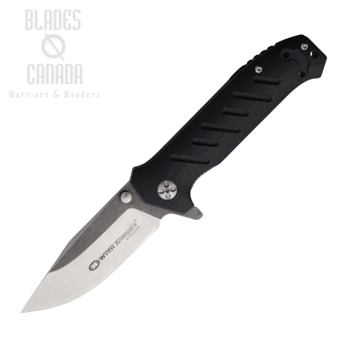 WithArmour Shooter Folding Knife, 440C, G10 Black, WAR032BK