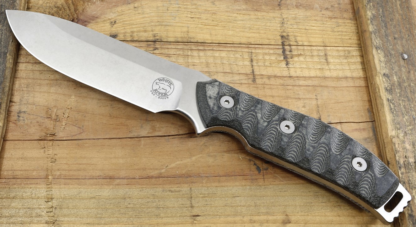 White River GTI 4.5 Fixed Blade Knife, CPM S35VN, Micarta Black/OD, WRGTI45-LBO