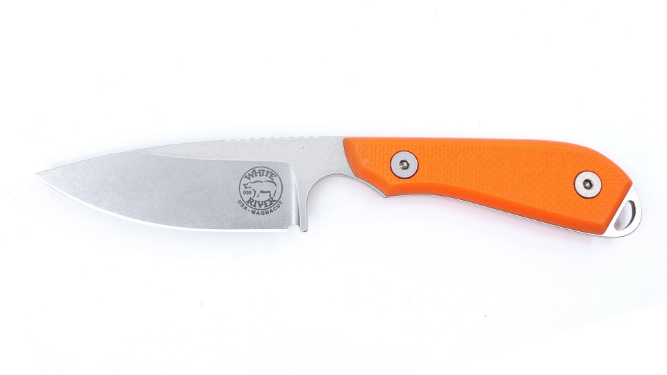 White River M1 Backpacker Pro Fixed Blade Knife, Magnacut, G10 Orange, Kydex Sheath
