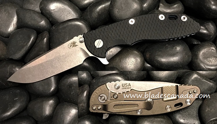 Hinderer XM-18 3.5 S45VN Spearpoint Tri-Way Stonewash Bronze - Black G-10