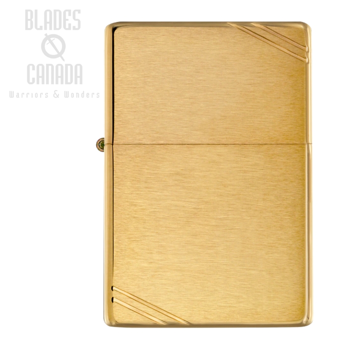 Zippo Vintage Brushed Brass Lighter, 240