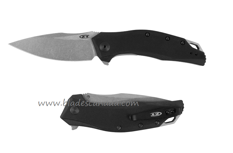 Zero Tolerance 357 Flipper Folding Knife, Assisted Opening, CPM 20CV, G10 Black